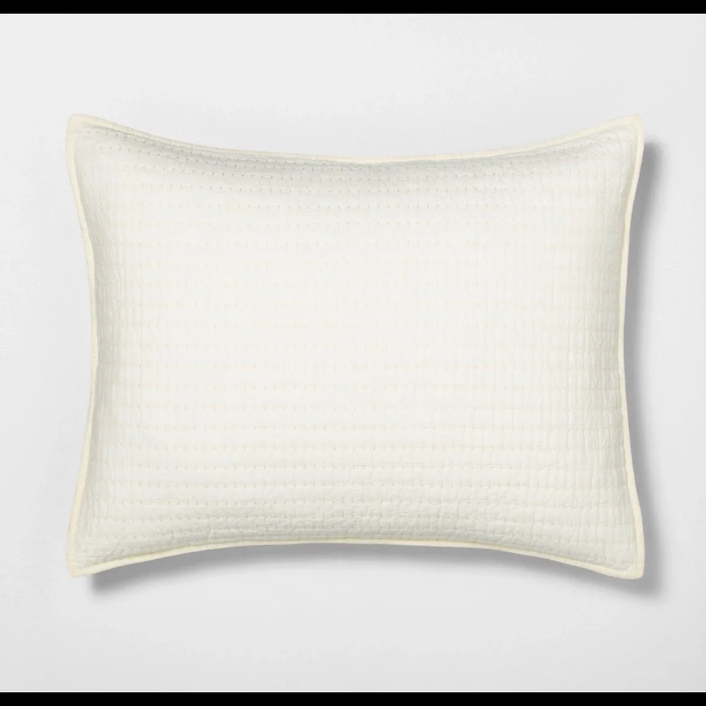 2 Hearth & Hand Magnolia Standard Solid Texture Pillow Shams Chip Joanna Gaines - Picture 9 of 10